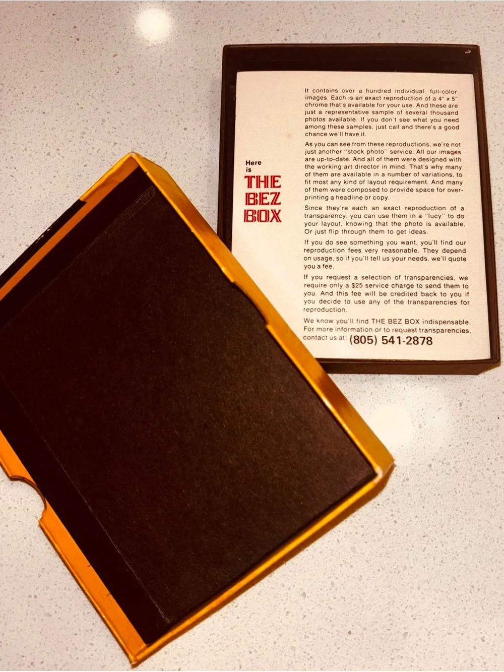 Vintage The Bez Box Edition I Frank Bez Stock Photo Sample Portfolio Box